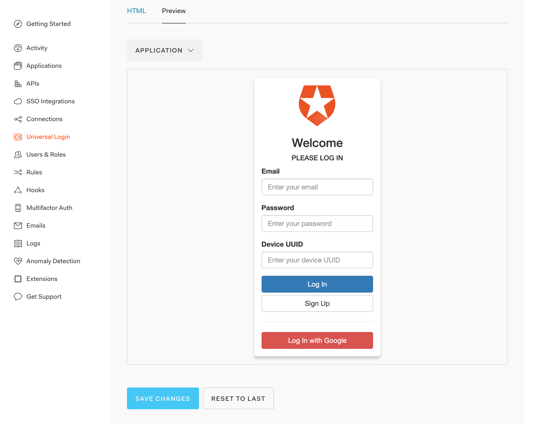 Auth0 Login Preview
